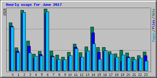 Hourly usage for June 2017