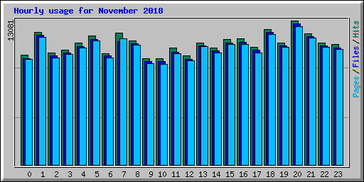 Hourly usage for November 2018