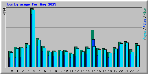 Hourly usage for May 2025