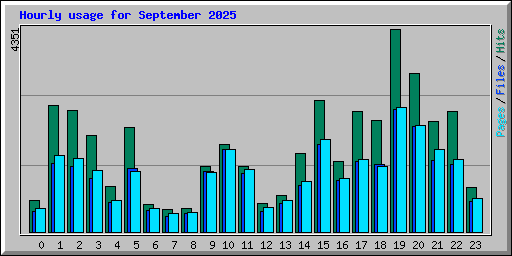 Hourly usage for September 2025